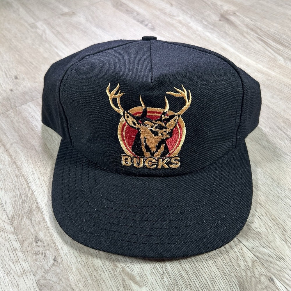 VTG‎ 80s 90s Bucks Snapback Hat Cigarettes Black Wool Cap Made in USA